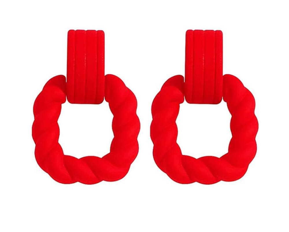 Square Twist Drop Earrings